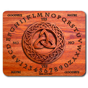 "Woodgrain Celtic Wreath and Triquetra" Pendulum Message Board--Metaphysical Tool for Reiki, Dowsing, and Divination Readings.