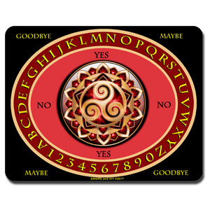 "Orange and Gold Mandala" Pendulum Message Board--Metaphysical Tool for Reiki, Dowsing, and Divination Readings.