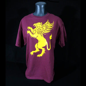 Hand Screen Printed t-shirt with Griffon graphic design on 100% cotton pre-shrunk shirt. 
